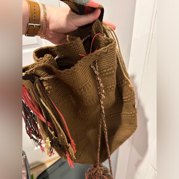 Wayuu bag - brown and light pink - Picture 4 of 13